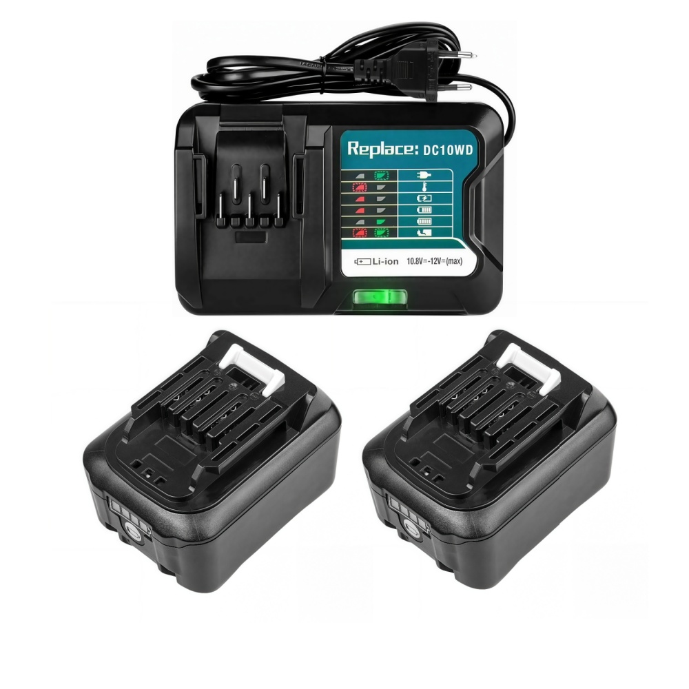 Makita Drill Hp1640 - 10.8v 12v 6a recarregável substituir bateria