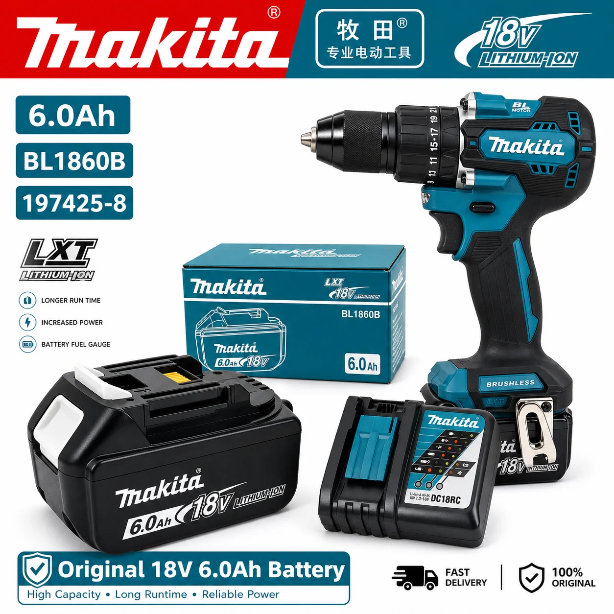 Furadeira Elétrica Sem Fio Mak - Makita Drill Ddf484 avaliação e preço