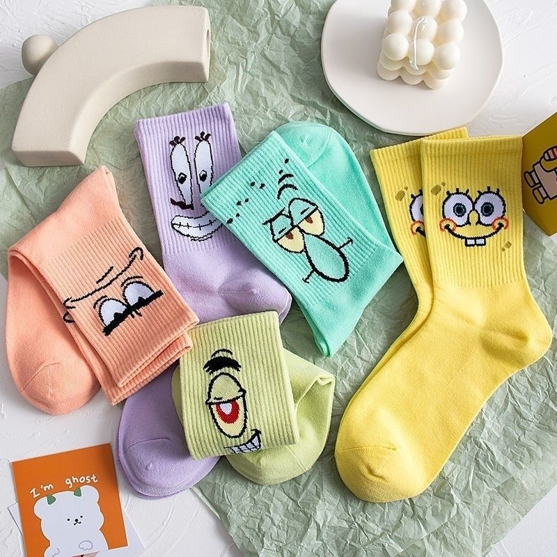Meias de Algodão SpongeBob Squ - Pipe Bending Spring avaliação e preço