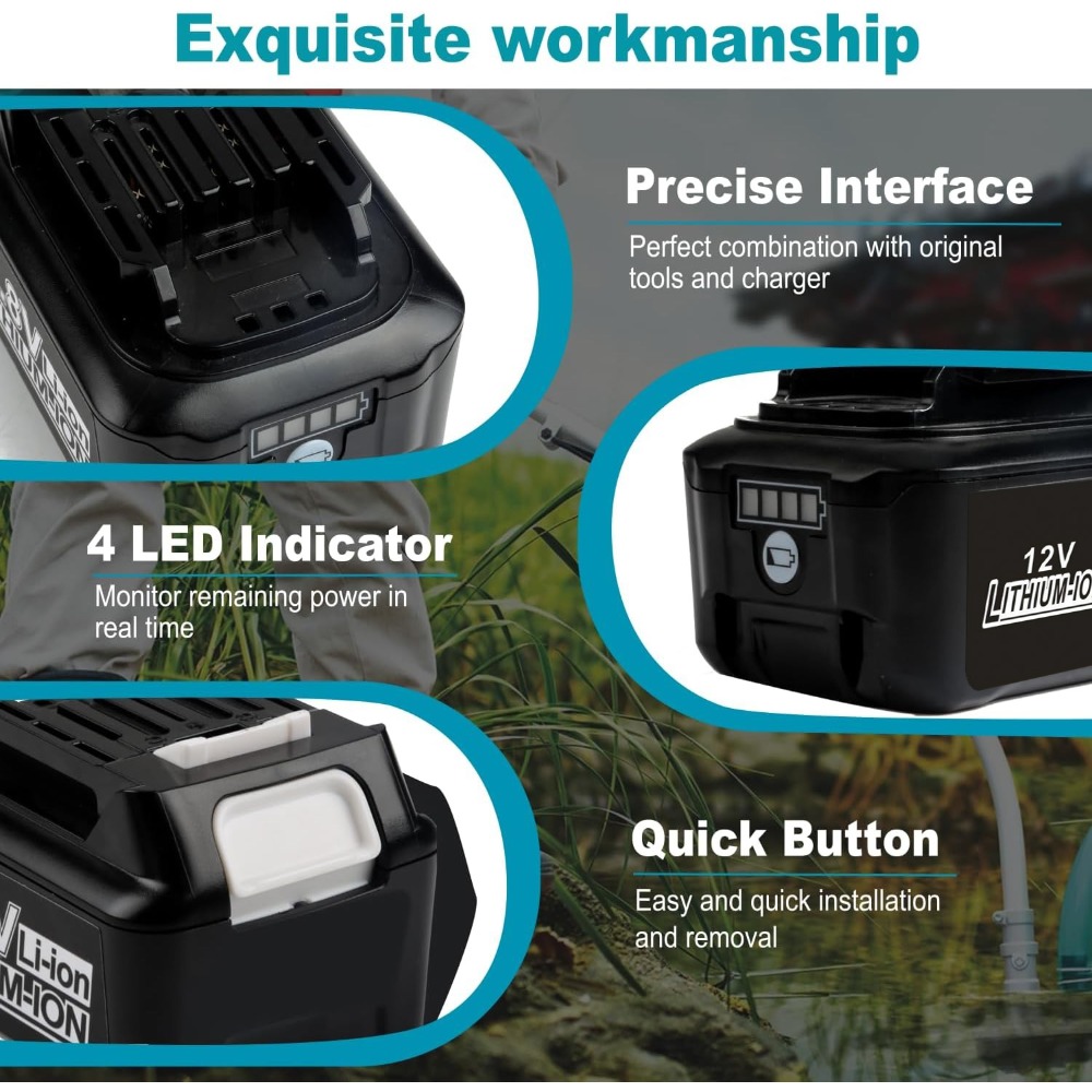 10.8v 12v 6a recarregável subs - Makita Drill Hp1640 avaliação e preço